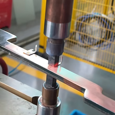 spot welding machine for overlapping hard copper busbars